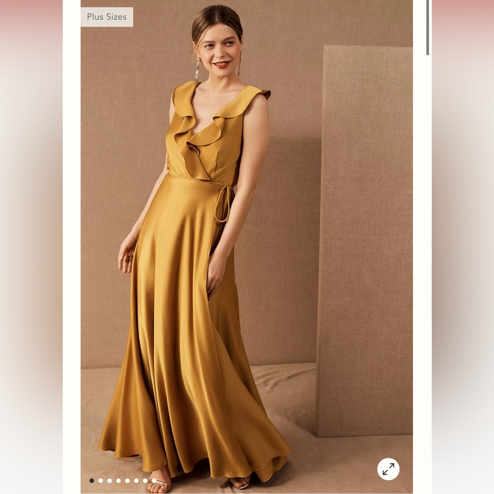 Anthropology BHLDN Tansy Satin Maxi Dress